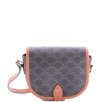 Medium Celine Folco Bag Triomphe Coated Canvas