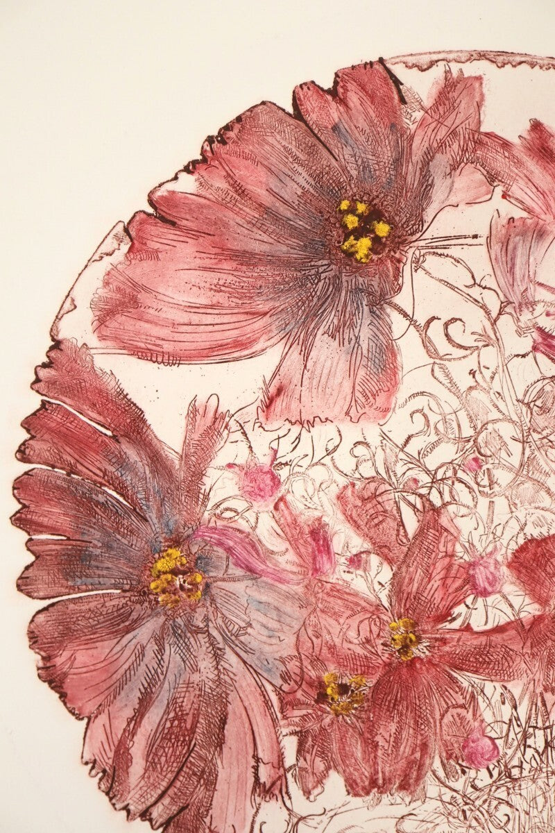 Numbered Joanne Isaac Cosmos in Tapio Wirkkala Etching Framed Signed Editon