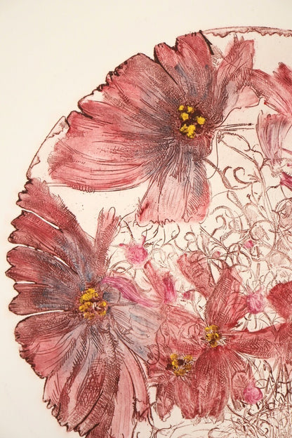 Numbered Joanne Isaac Cosmos in Tapio Wirkkala Etching Framed Signed Editon