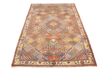 Handmade Vintage Tribal Floral Oriental Rug