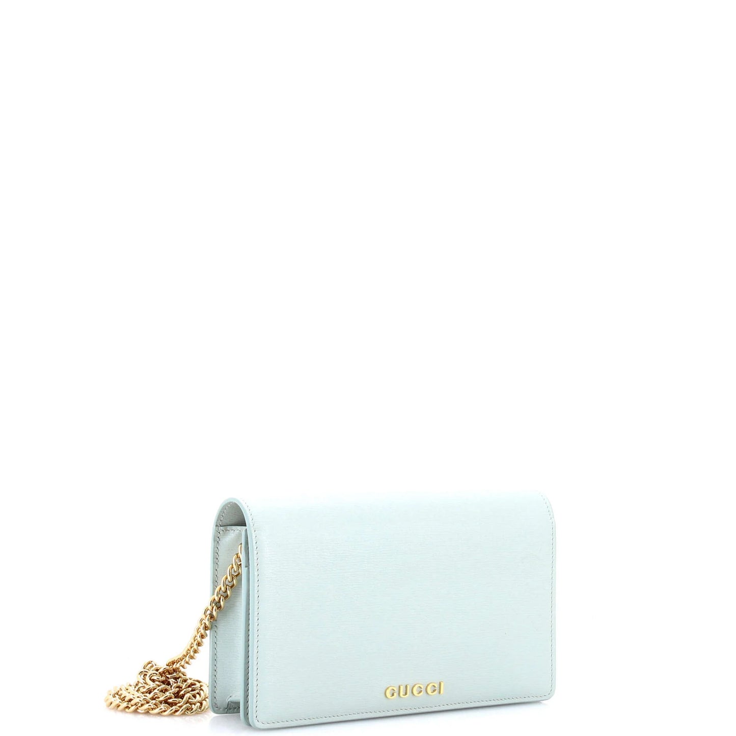 Gucci Script Logo Chain Wallet Leather Small