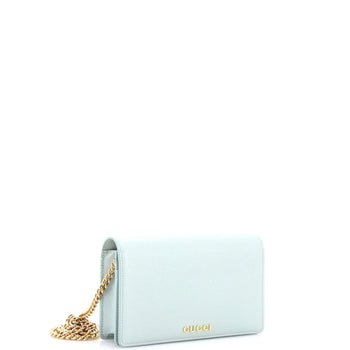 Gucci Script Logo Chain Wallet Leather Small