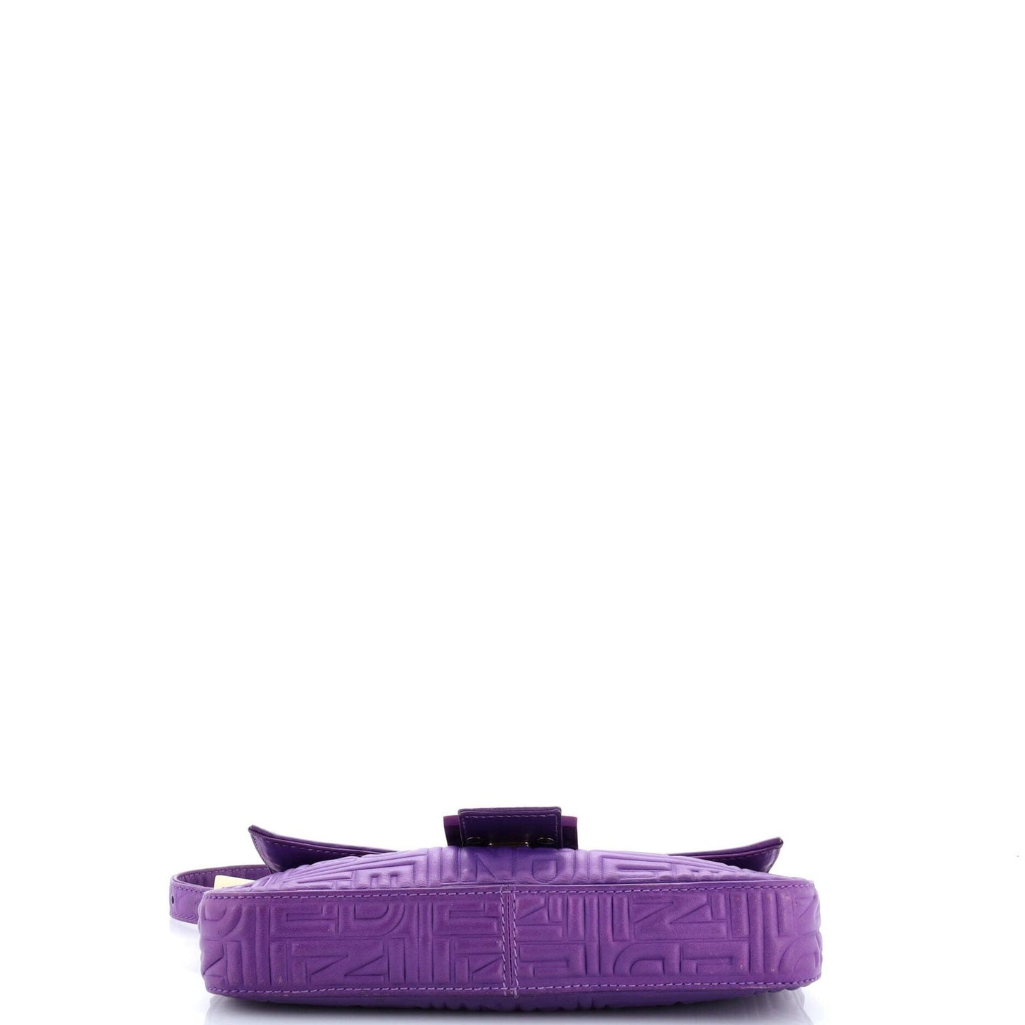 Small Fendi Baguette Bag Logo Embossed Leather