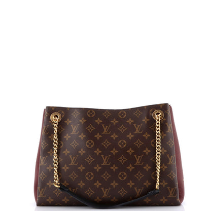 Louis Vuitton Surene Handbag Monogram Canvas With Leather Mm