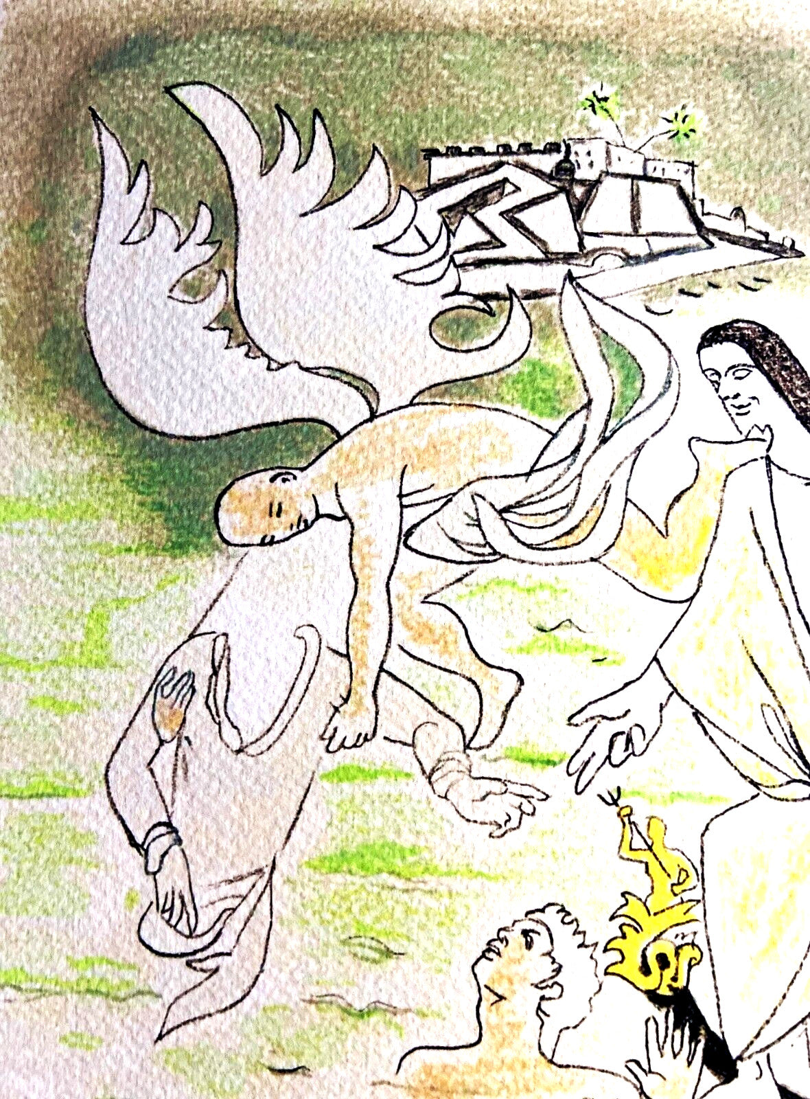 Jean Cocteau Lithograph Mourlot 1970 550 Ex. Coa Signed Numbered