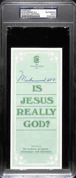 Muhammad Ali Signed/Autographed 8.5X3.5 Islamic Pamphlet Slab Psa/Dna 193452