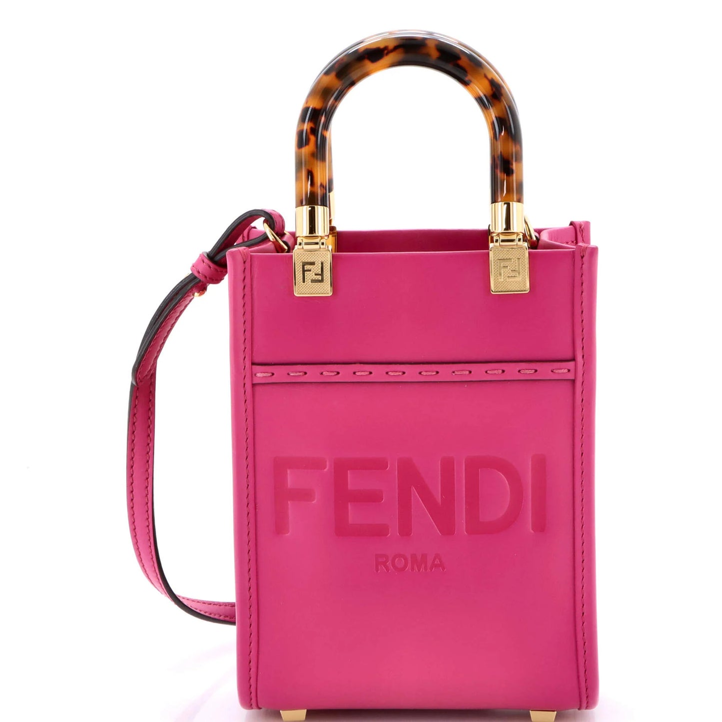 Fendi Sunshine Shopper Tote Leather Mini