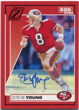 Steve Young 2024 Panini Zenith Red Zone Auto Red