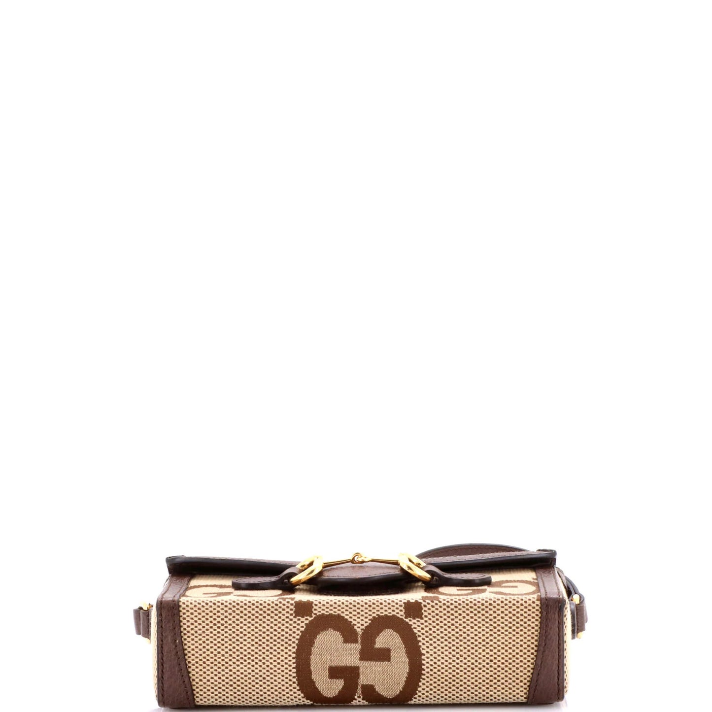 Mini Gucci Horsebit 1955 Flap Crossbody Bag Jumbo GG Canvas