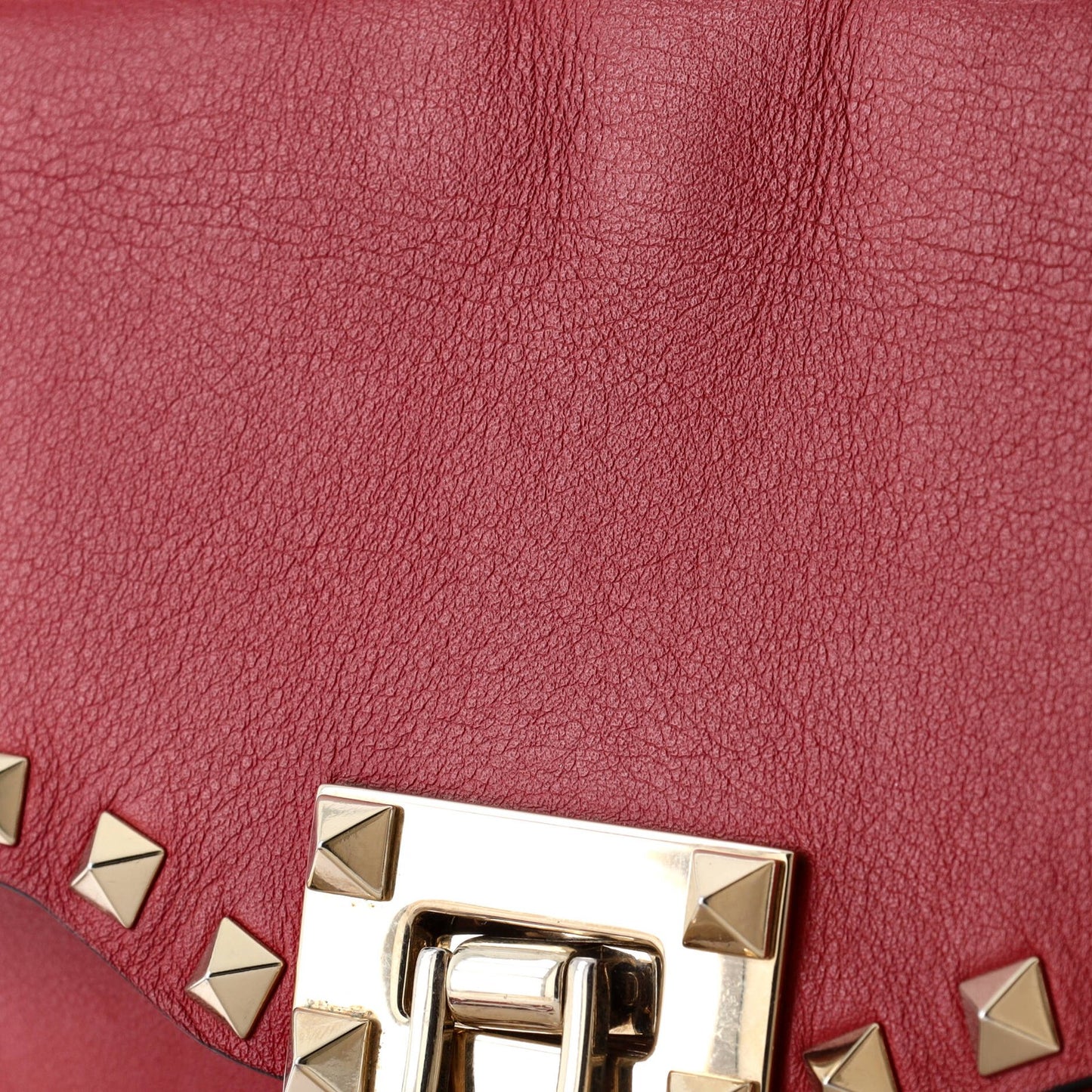 Valentino Garavani Rockstud Flip Lock Flap Bag Leather Medium