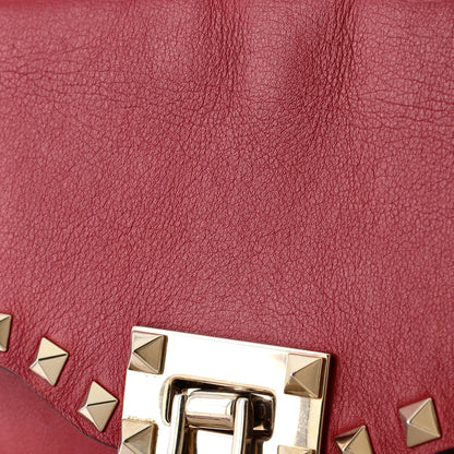 Valentino Garavani Rockstud Flip Lock Flap Bag Leather Medium