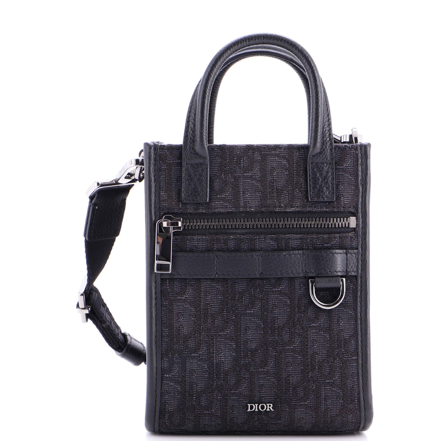 Christian Dior Safari North South Convertible Tote Oblique Canvas Mini