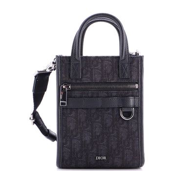 Christian Dior Safari North South Convertible Tote Oblique Canvas Mini