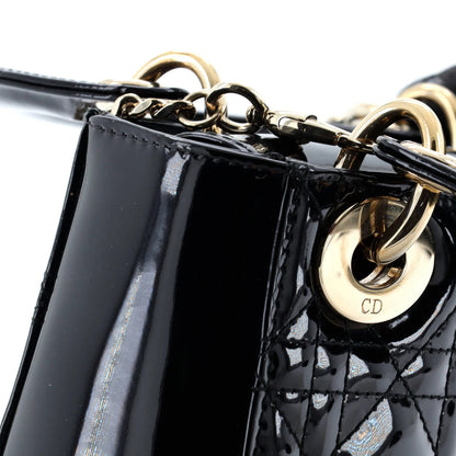 Christian Dior Lady Dior Chain Bag Cannage Quilt Patent Mini