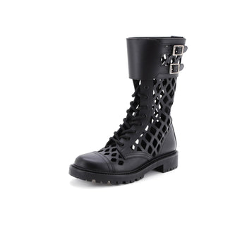 Christian Dior Women'S D-Trap Cut-Out Ankle Boots Leather