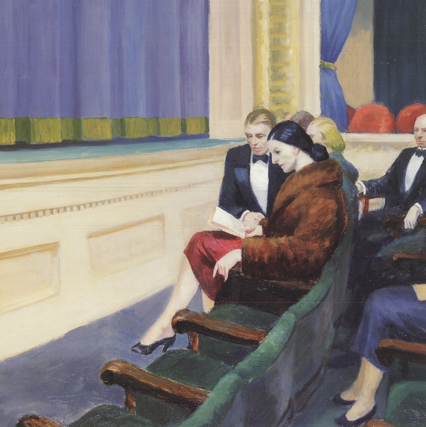 Edward Hopper First Row Orchestra " Offset Lithograph Realism