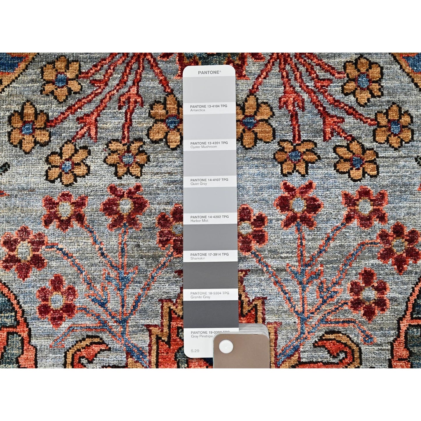 2'8"X10'1" Misty Gray Bijar Garus Design Soft Wool Hand Knotted Runner Rug