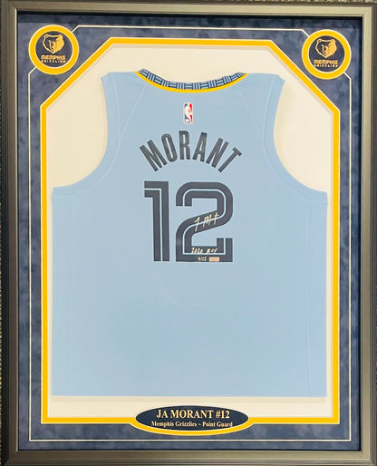 Ja Morant "2020 Roy" Autographed Framed Memphis Grizzlies Jersey (Panini)