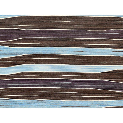 9'6"X12' Hand Woven Blue Mountain Design Flat Weave Kilim Reversible Rug