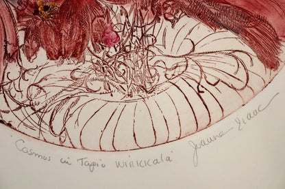 Numbered Joanne Isaac Cosmos in Tapio Wirkkala Etching Framed Signed Editon