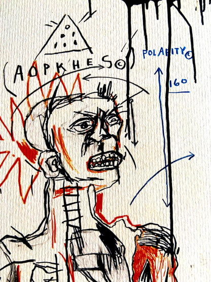 Jean-Michel Basquiat Lithograph Coa Signed Stamp