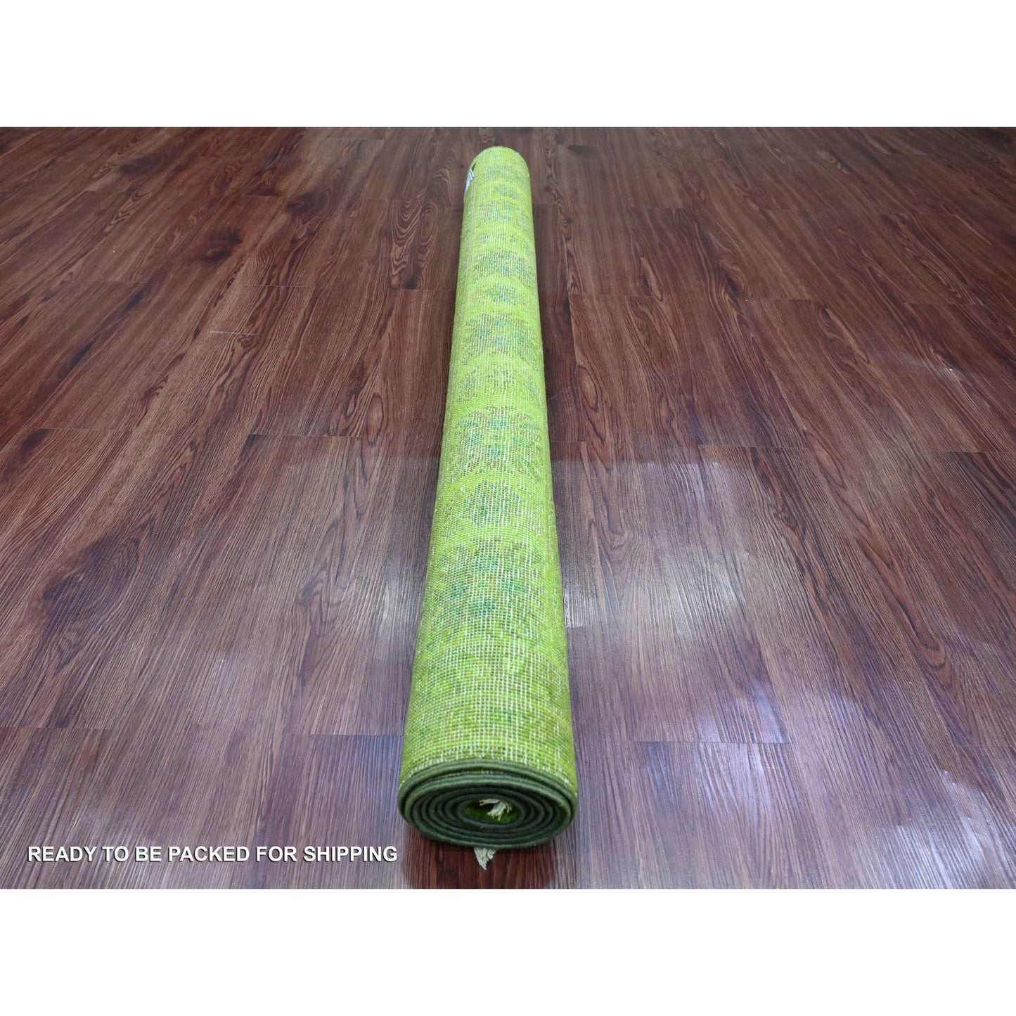 4'10"X6'9" Green Overdyed Kazak Tribal Design Pure Wool Hand Knotted Rug