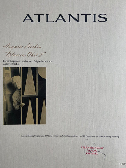 Auguste Herbin Lithograph Coa Numbered A Hand