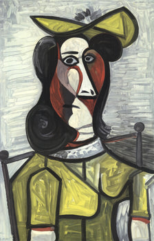 Pablo Picasso Portrait De Femme Au Chapeau Et A La Robe Verte Et Jaune 29.25