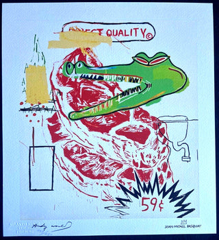 Andy Warhol X Jean-Michel Basquiat Lithograph Coa Signed Numbered 180Ex