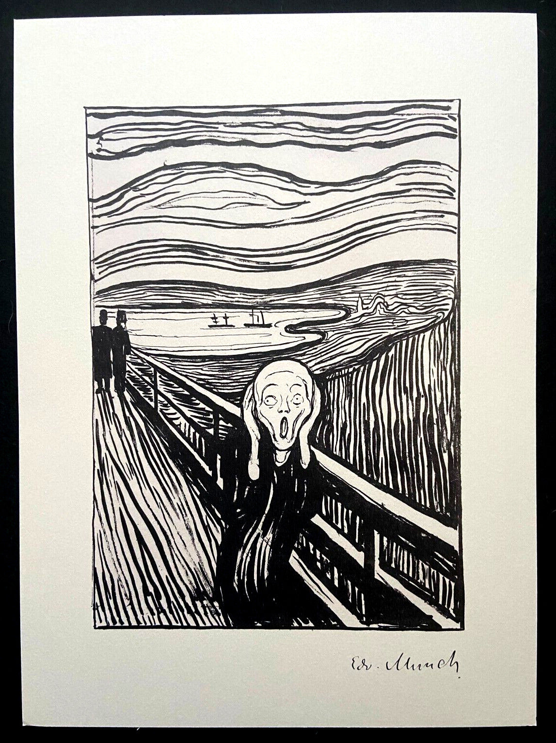 Edvard Munch Museum 'Scream' Lithograph Coa