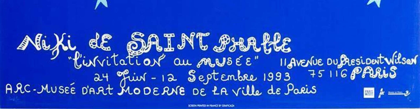 Niki De Saint Phalle Poster Invitation Musee  D'Art Moderne Paris 1993 Original