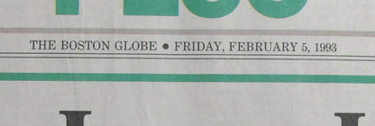 Larry Bird Hof Signed/Auto 2/5/1993 The Boston Globe Boston Celtics Jsa 189313