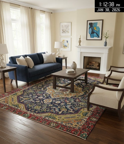 Rug Oriental Distressed 9X12 Traditional Floral Carpet Living Room Vintage