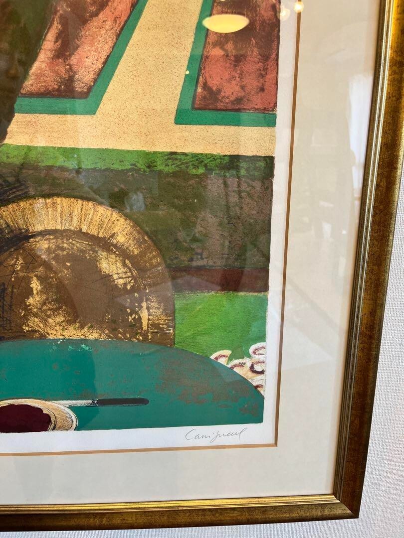 Jean-Pierre Cassigneul Le Silence Original Lithograph Signed E.A Framed 1981