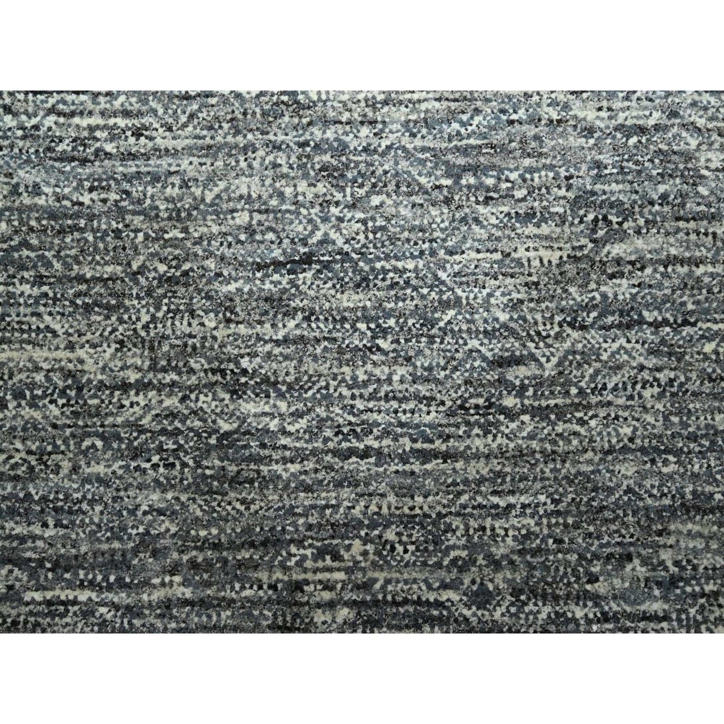 8'X10' Gray Kohinoor Pattern Small Geometric Design Hand Knotted Wool Rug