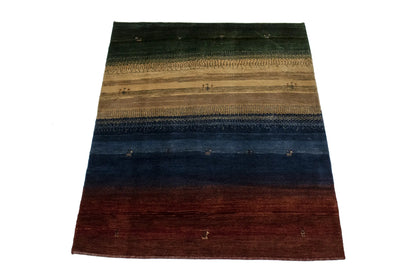 Multicolor Plush Modern Tribal Gabbeh Area Rug