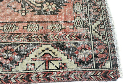 Distressed Antique Tribal Oriental Rug Muted