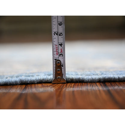 2'8"X9'6" Beau Blue Finer Peshawar Wool Hand Knotted Oriental Rug