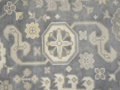 Handmade Oushak Chobi Oriental Rug Muted Floral Design Oversized 9X18 Carpet