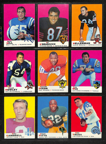 1969 Topps Football Card Complete Set (1-263) Csonka Rc Namath Unitas 197413