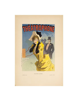 Original Vintage Poster Theatrophone By Cheret For Affiches Illustrees 1896