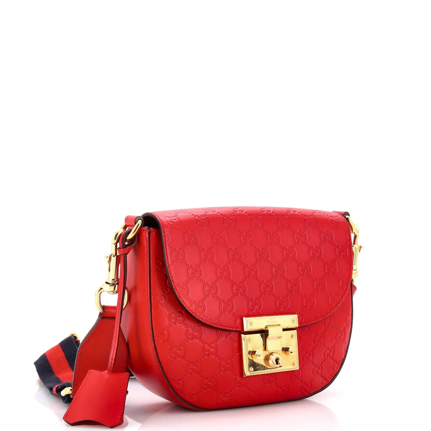 Gucci Padlock Saddle Shoulder Bag Guccissima Leather Medium