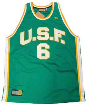Bill Russell Autographed Usf Green Jersey