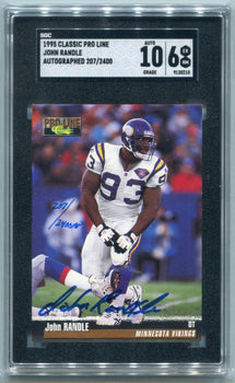 John Randle 1995 Classic Pro Line Autographed