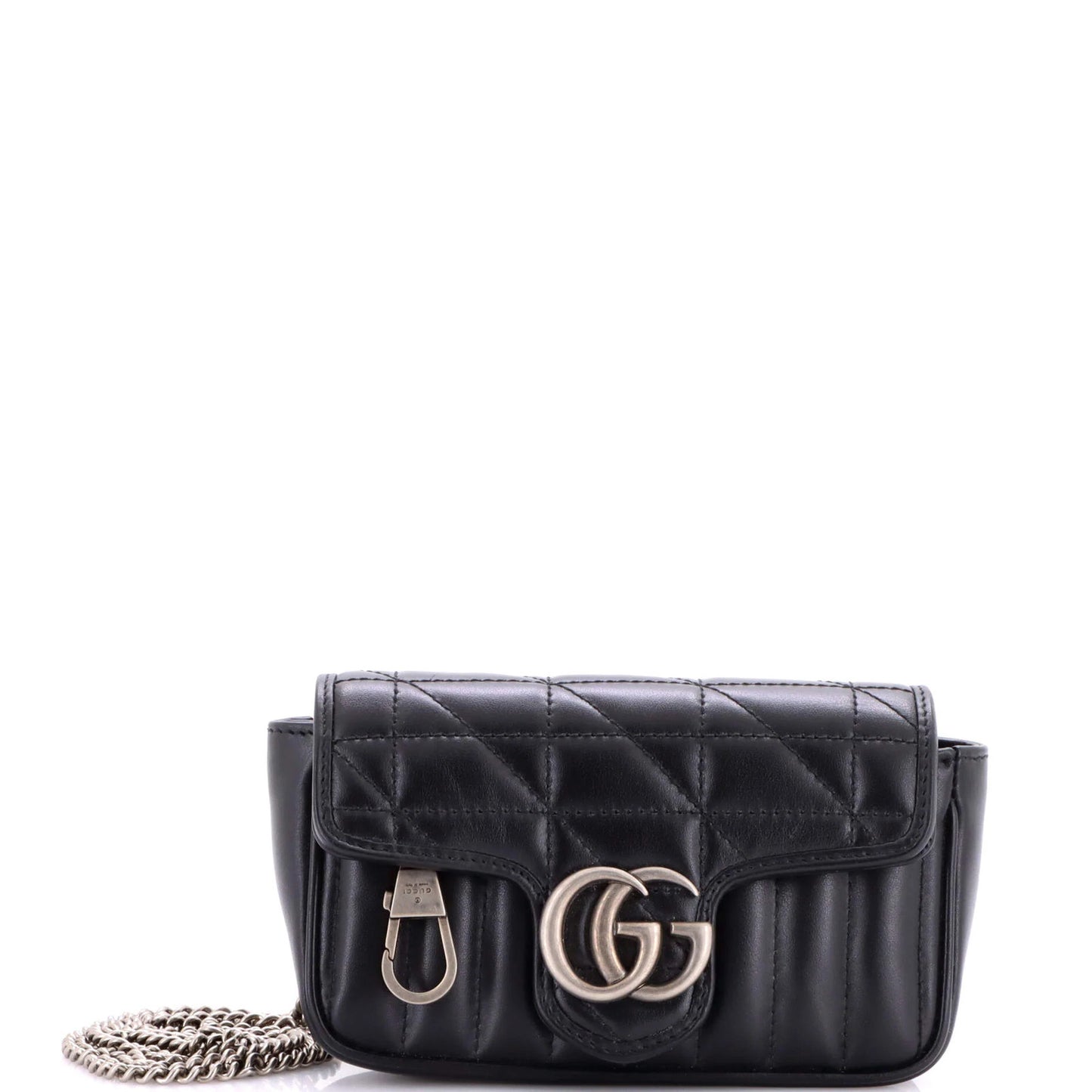 Gucci Gg Marmont Flap Bag Mixed Matelasse Leather Super Mini