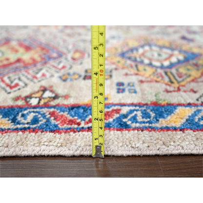 12'X17'9" Camel Geometric Design Wool Hand Knotted Oversize Oriental Rug