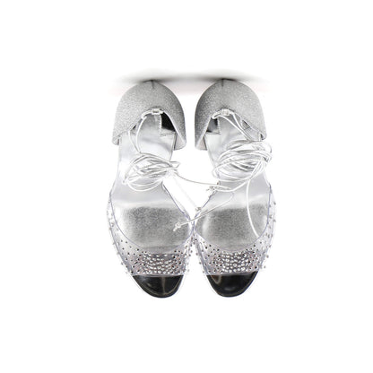 Christian Louboutin Women'S Degratina Frou Heeled Sandals Glitter Leather