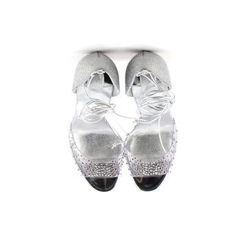 Christian Louboutin Women'S Degratina Frou Heeled Sandals Glitter Leather