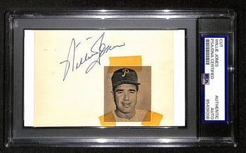 Willie Jones Signed/Autographed Cut On 3X5 Index