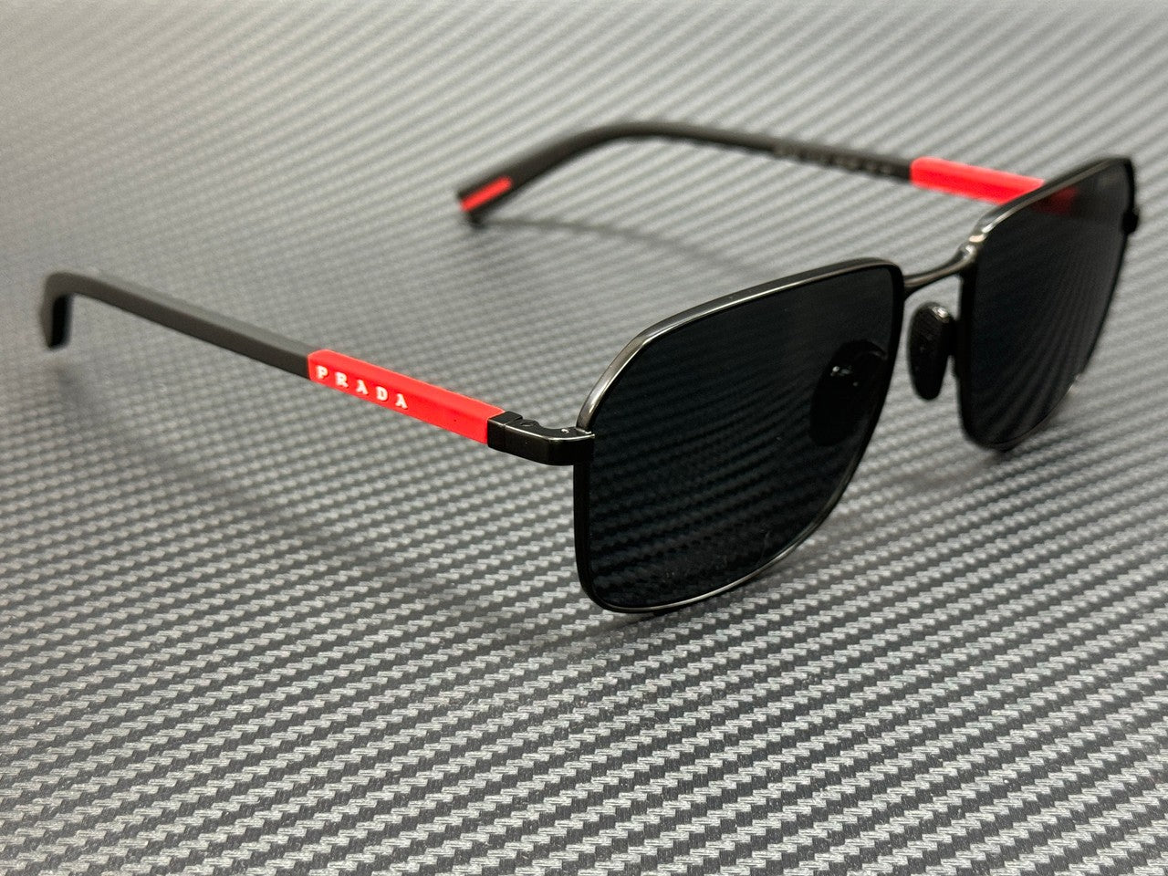 PRADA LINEA ROSSA PS A51S 1BO06F Matte Black Grey Men's 57 mm Sunglasses